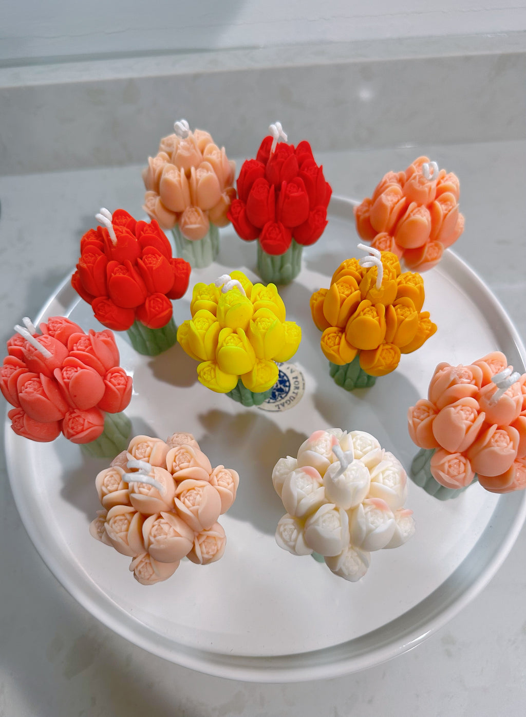 TULIP FLOWER BOUQUET CANDLE